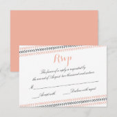 Moderne RSVP-kaart voor typografie aan de rand RSVP Kaartje (Voorkant / Achterkant)