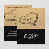 Moderne RSVP-kaarten voor batchbestemming RSVP Kaartje (Voorkant / Achterkant)
