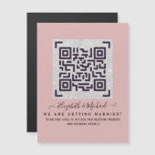 Moderne RSVP met QR-CODE - ELKE KLEUR (Voorkant / Achterkant)