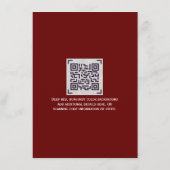 Moderne RSVP met QR-CODE - ELKE KLEUR Informatiekaartje (Achterkant)