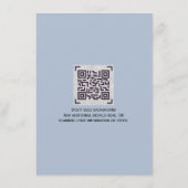 Moderne RSVP met QR-CODE - ELKE KLEUR Informatiekaartje (Achterkant)