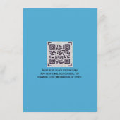 Moderne RSVP met QR-CODE - ELKE KLEUR Informatiekaartje (Achterkant)