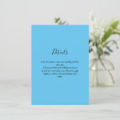 Moderne RSVP met QR-CODE - ELKE KLEUR Informatiekaartje (Staand voorkant)