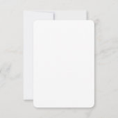 Moderne RSVP met zwart en wit huwelijk met QR-code (Achterkant)