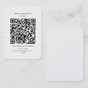 Moderne RSVP QR-code trouwkaart bijlage Visitekaartje