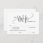 Moderne RSVP-uitbreidingskaart (Response) Informatiekaartje (Voorkant / Achterkant)