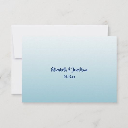 Moderne RSVP voor tropische strand Ocean Reception (Achterkant)