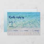 Moderne RSVP voor tropische strand Ocean Reception (Voorkant / Achterkant)
