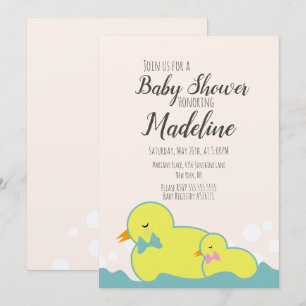 Moderne Rubber Eenden Beige Baby Borrel Rustiek Kaart