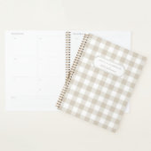 Moderne Russe Buffalo Beige Check Planner (Devant avec enveloppe)