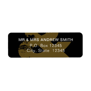 Moderne Rustic Ampersand Return-adreslabels Etiket