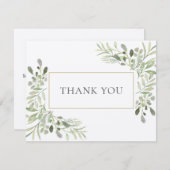 Moderne Rustic Greenery Business - Hartelijk dank Bedankkaart (Voorkant / Achterkant)