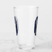 Moderne Rustic Grey Deer & Navy Bracket Glas (Links)