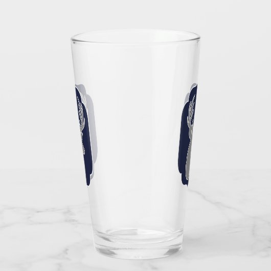 Moderne Rustic Grey Deer & Navy Bracket Glas (Rechts)