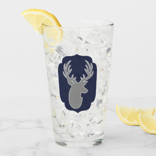 Moderne Rustic Grey Deer & Navy Bracket Glas
