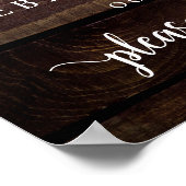 Moderne Rustic, huwelijksrepetitie welkom Poster (Hoek)