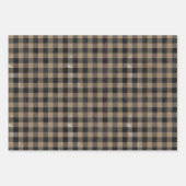 Moderne Rustic Kraft Black White - kerstcadeau Inpakpapier Vel (Voorkant 2)