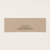 Moderne Rustic Kraft Jewelry Earring Display Kaart (Achterkant)