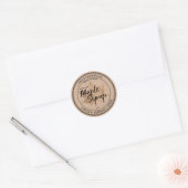 Moderne Rustic Kraft Maple Etiket Maple Leaf (Envelop)