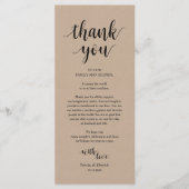 Moderne Rustic, Kraft Place-instelling Dank u wel  Programma (Voorkant)