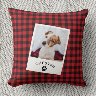 Moderne Rustic Pet Foto Red Pset Dog Mam Cat Kussen