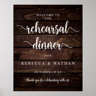 Moderne Rustic, Probedinner Welkom Po Poster