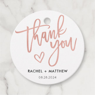 Moderne Rustic Script Calligraphy Wedding for Labe Bedankjes Labels