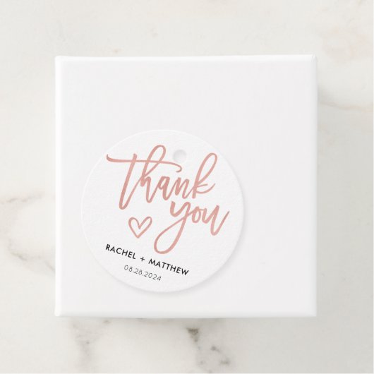 Moderne Rustic Script Calligraphy Wedding for Labe Bedankjes Labels (In situ)