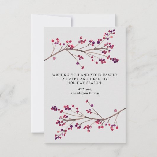 Moderne Rustic Script-kerstfotokaart Bedankkaart (Achterkant)