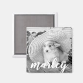 Moderne Rustic Simple Custom Pet-foto Magneet (Voorkant / Achterkant)
