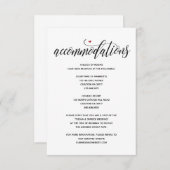 Moderne rustic-trouwaccommodatiekaart v1 informatiekaartje (Voorkant / Achterkant)