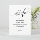 Moderne Rustic We Wedding Kaart (Staand voorkant)