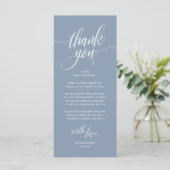 Moderne Rustic Wedding Reception Hartelijk dank Programma (Staand voorkant)