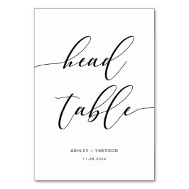 Moderne Rustic Wedding Table Number Kaart