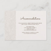 Moderne Rustic Woodgrain Bodding Card Informatiekaartje (Voorkant)
