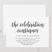 Moderne Rustic, Zwarte Script, Trouw Elopement Kaart (Voorkant / Achterkant)