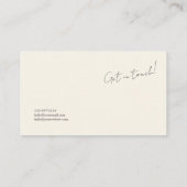 Moderne rustieke Abstracte botanische collage Visitekaartje (Achterkant)