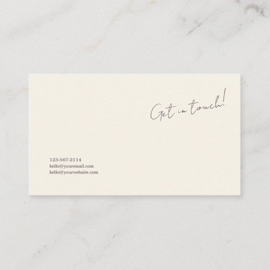 Moderne rustieke Abstracte botanische collage Visitekaartje (Achterkant)