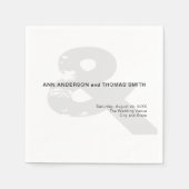 Moderne Rustieke Ampersand Trouwpapier Servet (Voorkant)