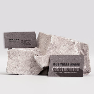 Moderne Rustieke Beton Rots Tekst Constructie Visitekaartje