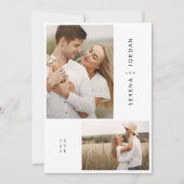 Moderne rustieke Boho foto bruiloft Kaart (Voorkant)