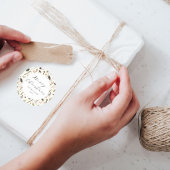 Moderne rustieke Boho kerst Botanisch Ronde Sticker