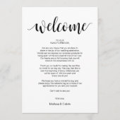 Moderne Rustieke Bruiloft Welkom en Routebeschrijv Programma (Voorkant)