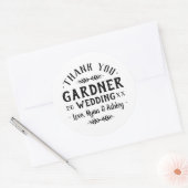 Moderne rustieke gepersonaliseerde bruiloft gunst  ronde sticker (Envelop)