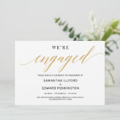 Moderne rustieke gouden typografie lettertype verl kaart (Staand voorkant)