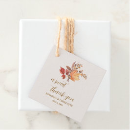 Moderne Rustieke Herfst Boho Bloem Bruiloft Bedankjes Labels