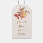 Moderne Rustieke Herfst Boho Bloem Bruiloft Cadeaulabel (Voorkant)