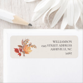 Moderne Rustieke Herfst Boho Bloem Bruiloft Etiket