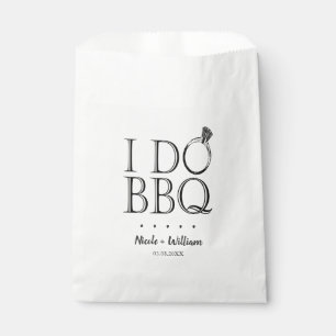 Moderne rustieke ik doe BBQ bruiloft gebruiksvoorw Bedankzakje