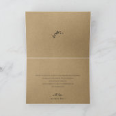 Moderne rustieke Kraft foto bruiloft Dank u Kaart (Binnen)